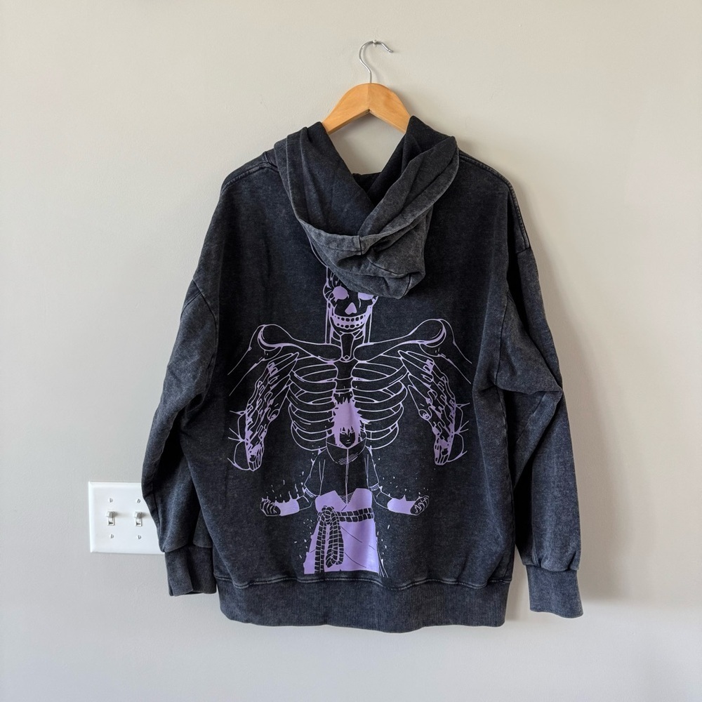 Sasuke Susanoo Skull Graphic Heavy Weight Sweatshirt Hoodie Vintage Style
